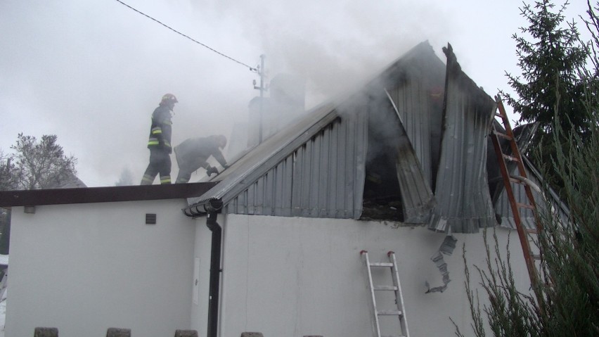 Pożar domu na ulicy Słowiańskiej w Kaliszu
