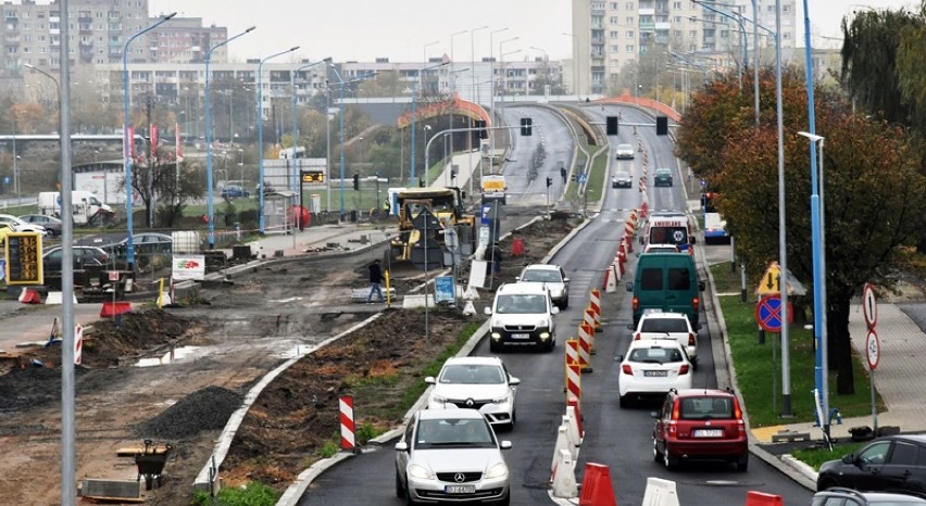 Przebudowa na alei Piłsudskiego w Legnicy.