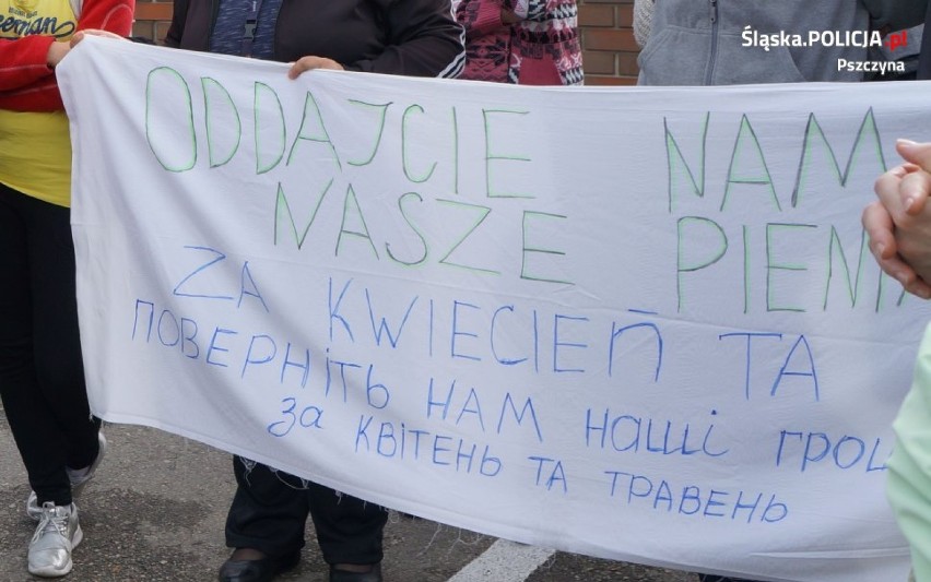 Ukraińscy pracownicy ZM Henryk Kania nadal bez wypłat za kwiecień i maj [ZDJĘCIA z protestu]