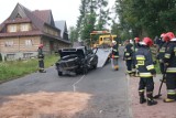 Wypadek w Suchem. Zderzyły się dwa samochody [ZDJĘCIA, WIDEO]