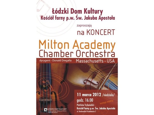 Milton Academy Chamber Orchestra zagra w Piotrkowie po raz pierwszy