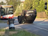 Wypadek w Częstochowie. Dachowanie na ulicy Wielkoborskiej. Wyglądało to bardzo groźnie!