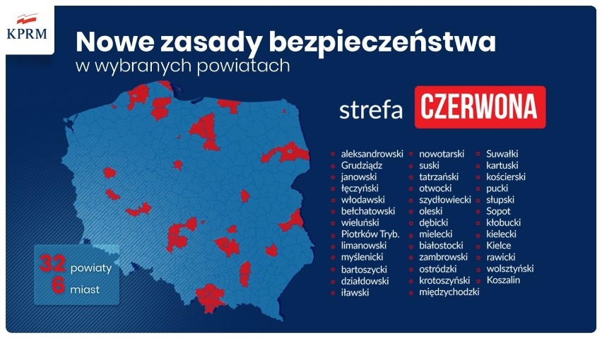 Nowe strefy czerwone i żółte! Lista obostrzeń. Restrykcje w restauracjach, na stadionach i w kościołach. Zakaz wesel, zamknięcie szkół