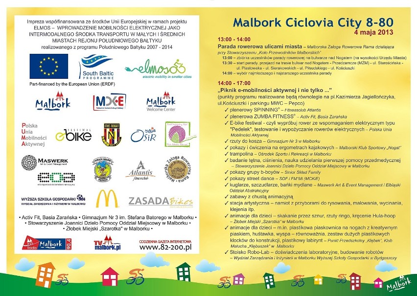 Majówka 2013. Malbork Ciclovia City i koncert Kasi Wilk na placu Jagiellończyka