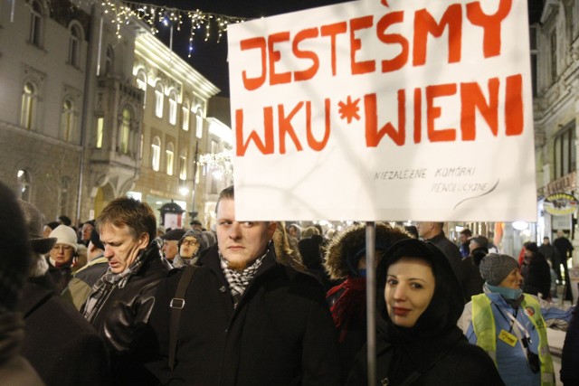 13 grudnia w Łodzi. Protest na Piotrkowskiej