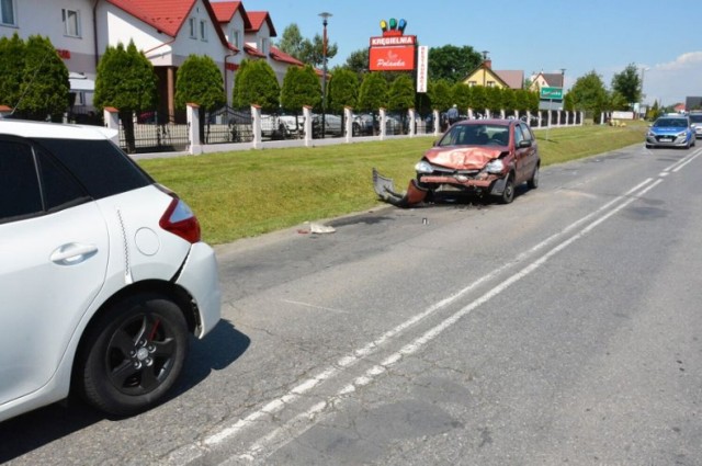 Zderzenie trzech samochodów w Wiązownicy