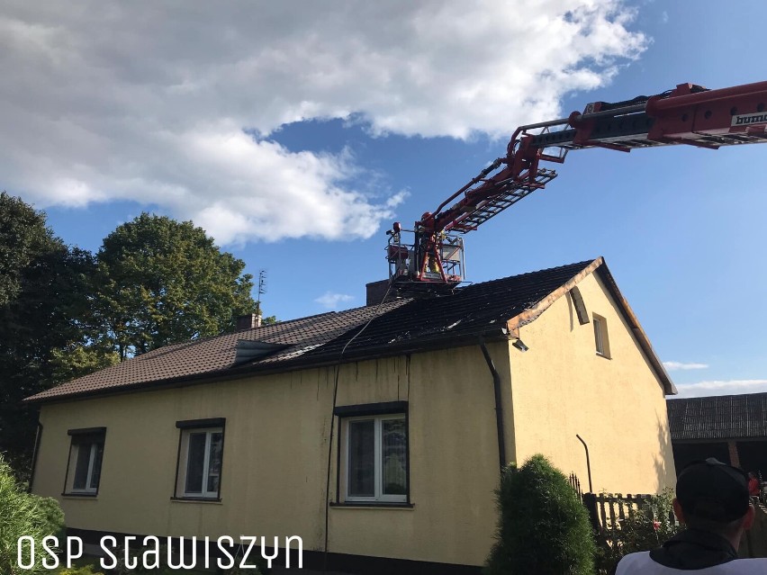 Pożar we wsi Werginki koło Stawiszyna. Palił się dom...