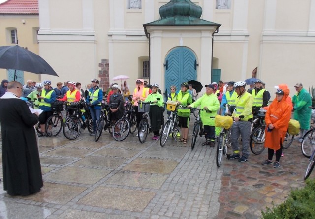 Uczestnicy strzeleńskiej pielgrzymki rowerowej na Jasną Górę w Częstochowie