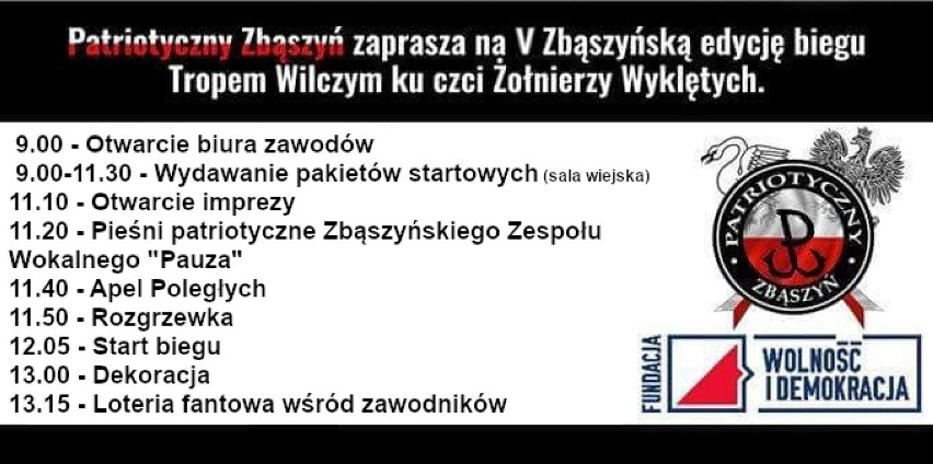 „TROPEM WILCZYM. Bieg Pamięci Żołnierzy Wyklętych”, już dzisiaj - 1 marca 2020 r. w Stefanowie                                             