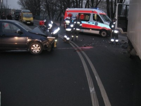 Wypadek na ulicy Kolejowej we Wrześni