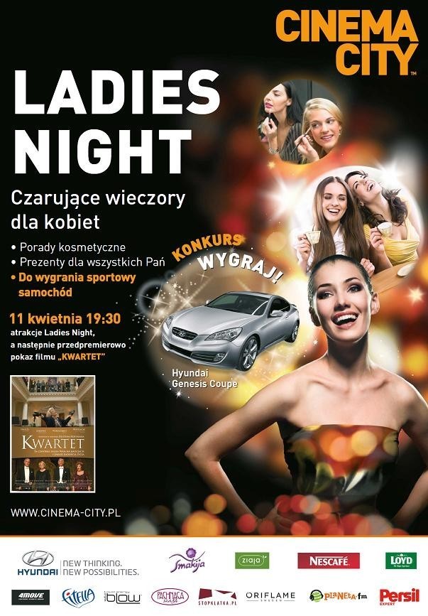 Dla naszych czytelników mamy po 2 podwójne bilety na Ladies Night w Cinema City.