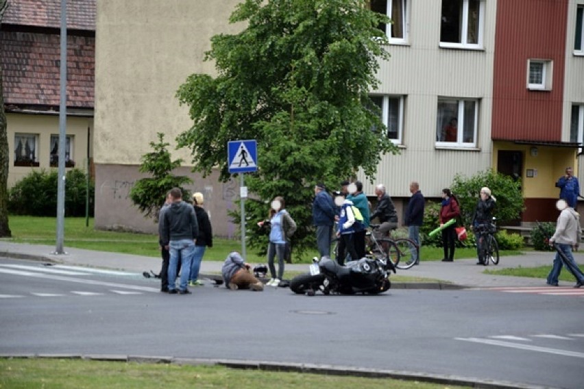 Wypadek z udziałem motocykla w Złotowie