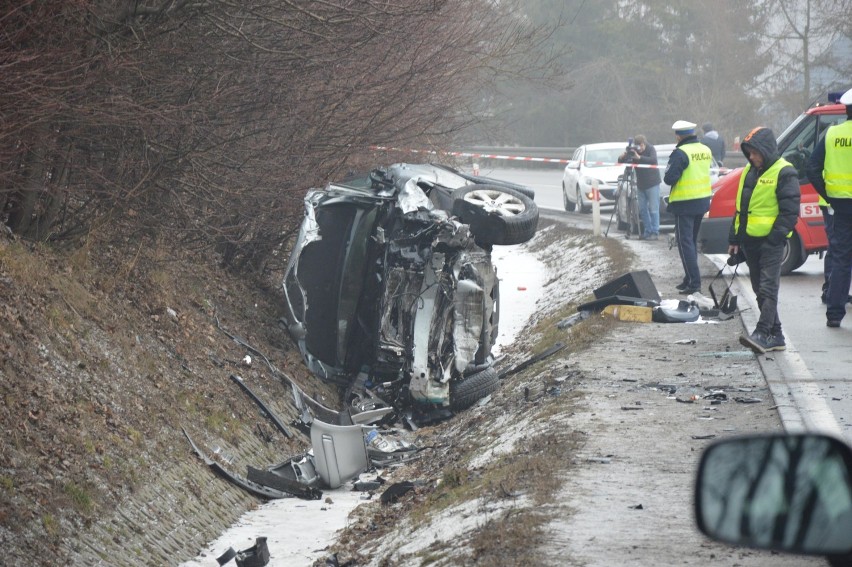 Śmiertelny wypadek w Żukowie 31.01.2019. Czołowe zderzenie...