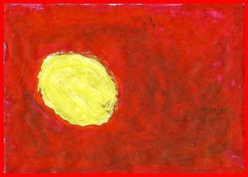 Obraz pt. "Zachód słońca" namalowany przez Wiktorię Pióro....