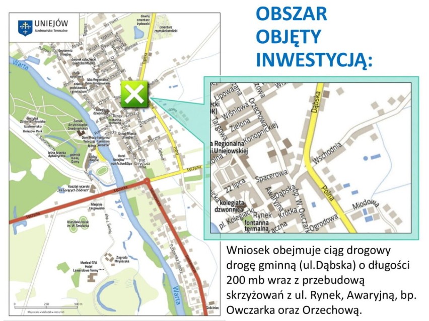 Dąbska w Uniejowie. Jest umowa na dofinansowanie remontu. Nowa nawierzchnia i kanalizacja deszczowa to nie koniec zmian ZDJĘCIA