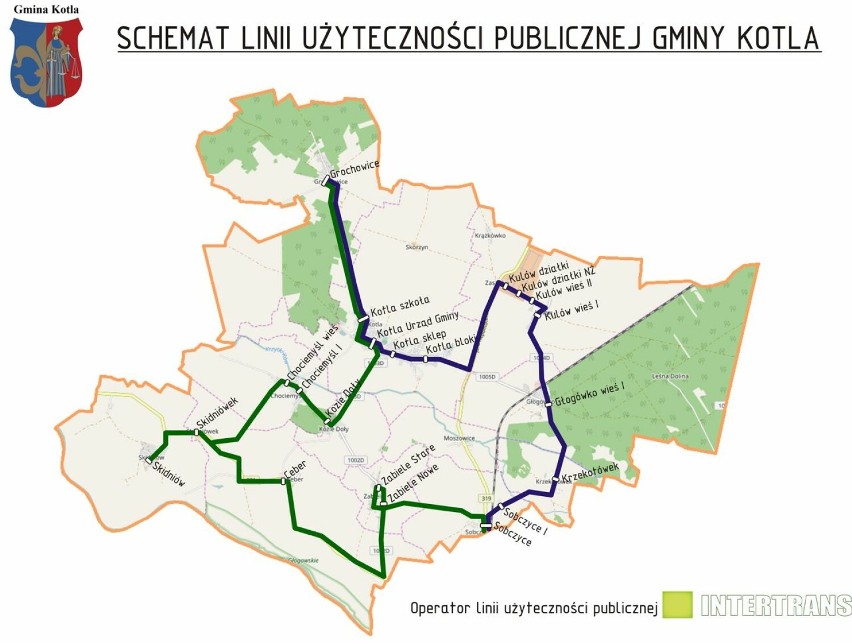 Kursy między Głogowem a gminą Kotla zachowane