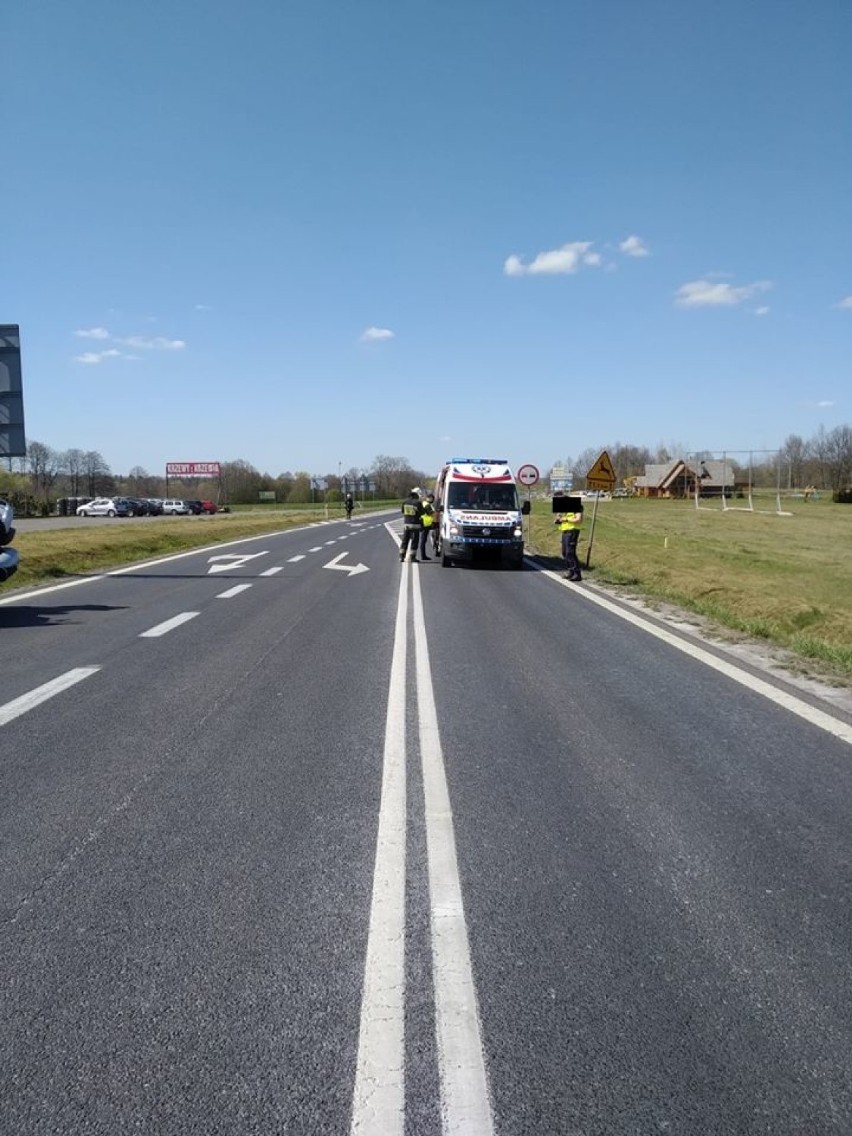 Wypadek na DK30! Zderzył się motocyklista z samochodem osobowym! [ZDJĘCIA]