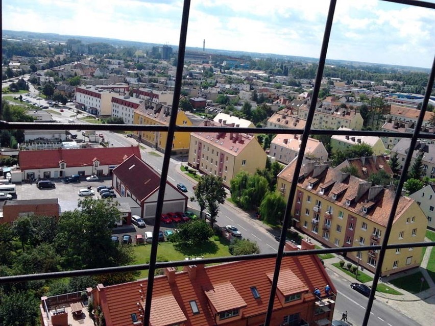 Śrem widziany z wieży ciśnień. Nad dachami miasta (ZDJĘCIA)