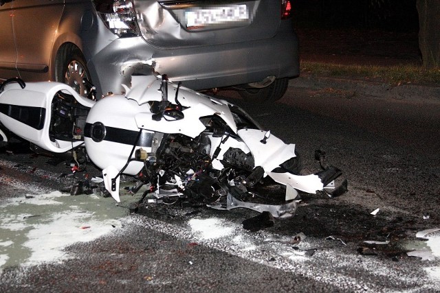 Kierowca motocykla trafił do szpitala w Słupsku