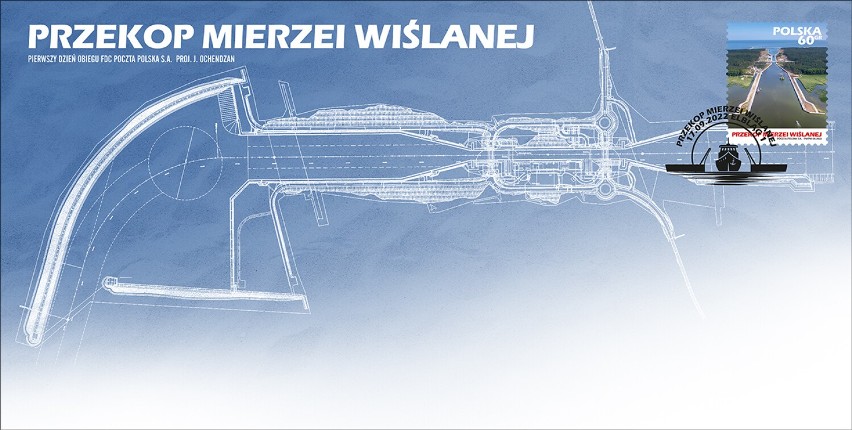 Poczta Polska upamiętniła znaczkiem przekop Mierzei. Na następnym ma być port w Elblągu. ZDJĘCIA