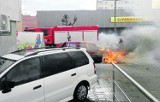 Pożar samochodu na ulicy Kościuszki w Lipnie