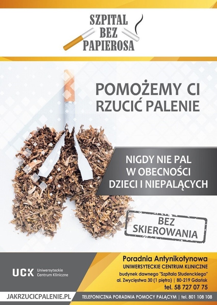 Uniwersyteckie Centrum Kliniczne w Gdańsku "Szpitalem bez papierosa"? Trwa kampania edukacyjna