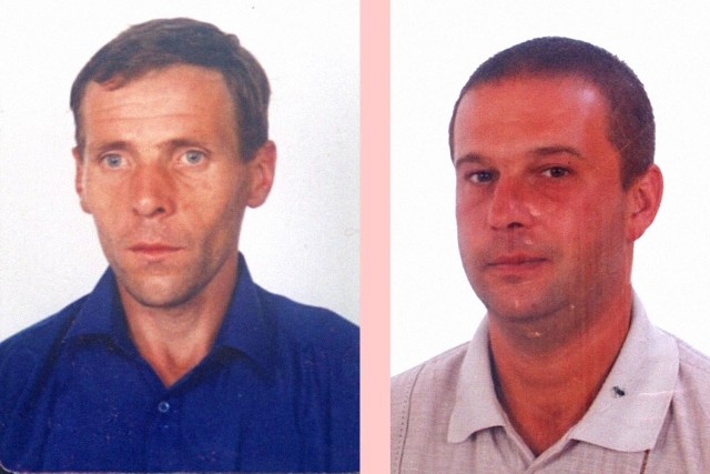 Policja poszukuje dwóch mężczyzn. Z lewej Adam Pacanowski, z prawej Marcin Kaźmierczak.