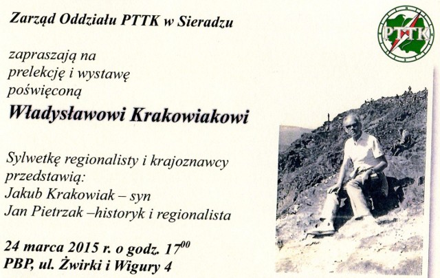 Przypomną o Władysławie Krakowiaku. Prelekcja i wystawa o krajoznawcy w sieradzkiej PBP
