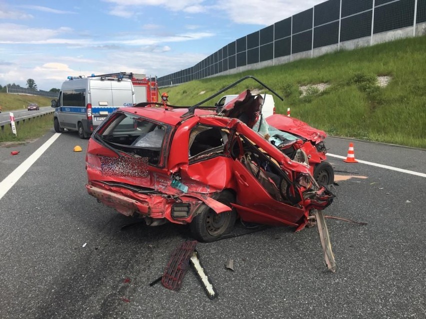 Wypadek na autostradzie A4. Jedna osoba ranna, są utrudnienia dla kierowców