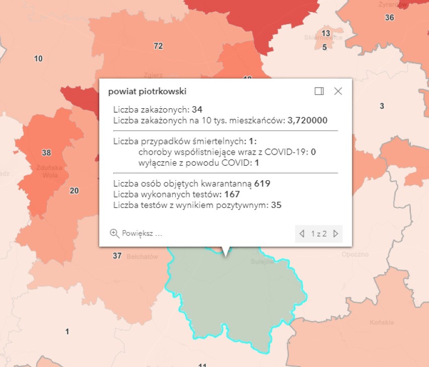 Rośnie liczba zakażonych koronawirusem w Piotrkowie i...