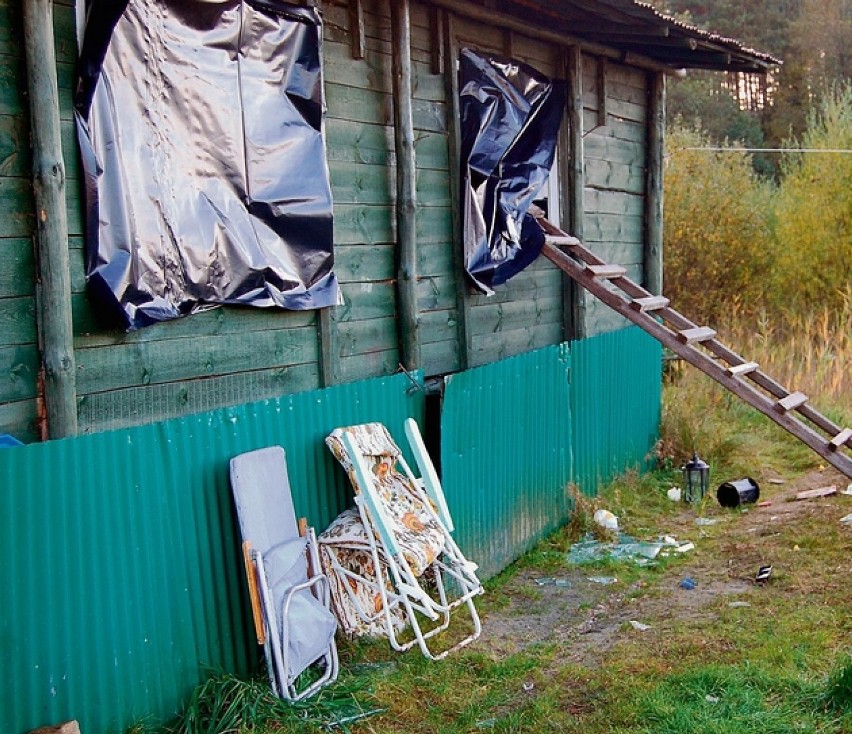 Dramatyczne sceny rozegrały się w jednym z domków...