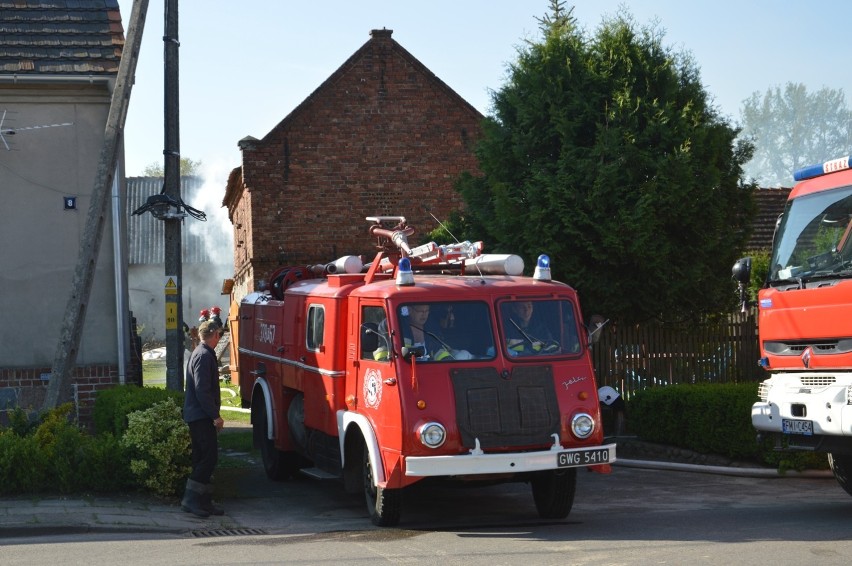 Pożar budynku gospodarczego w Wyszanowie