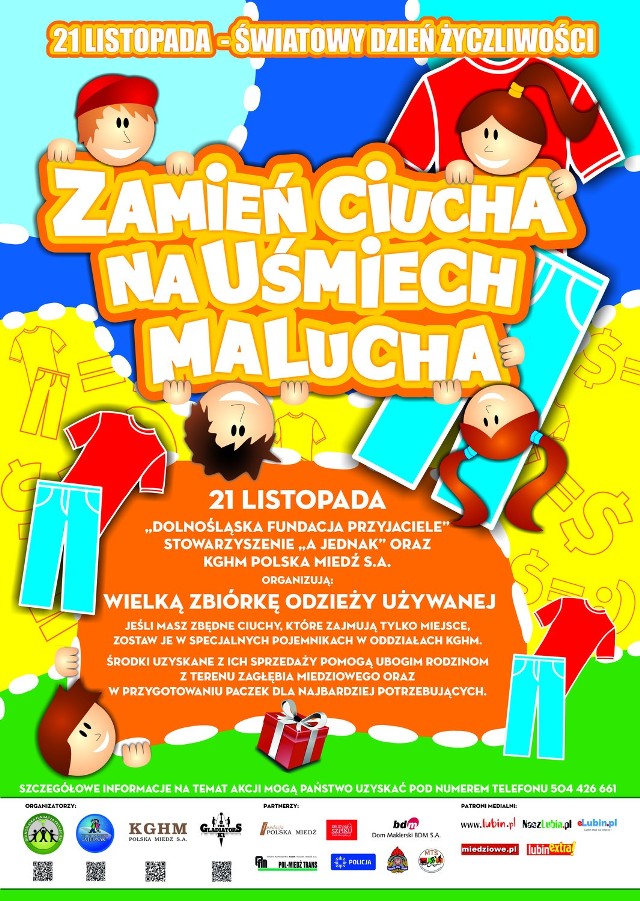 Zbiórka odzieży używanej odbędzie się 21 listopada we wszystkich oddziałach KGHM. Podstawione zostaną specjalne pojemniki.