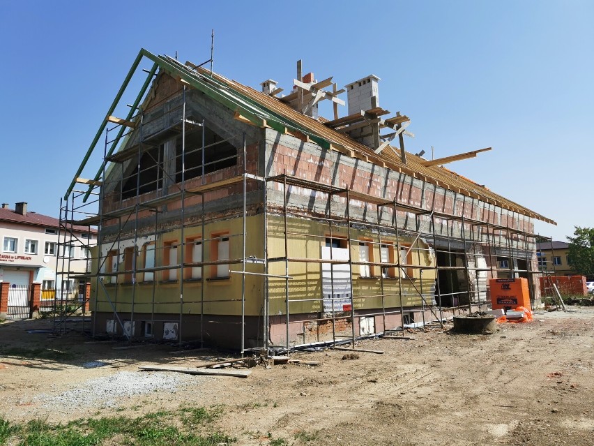 Prace przy budowie nowego przedszkola w Lipinkach są coraz...