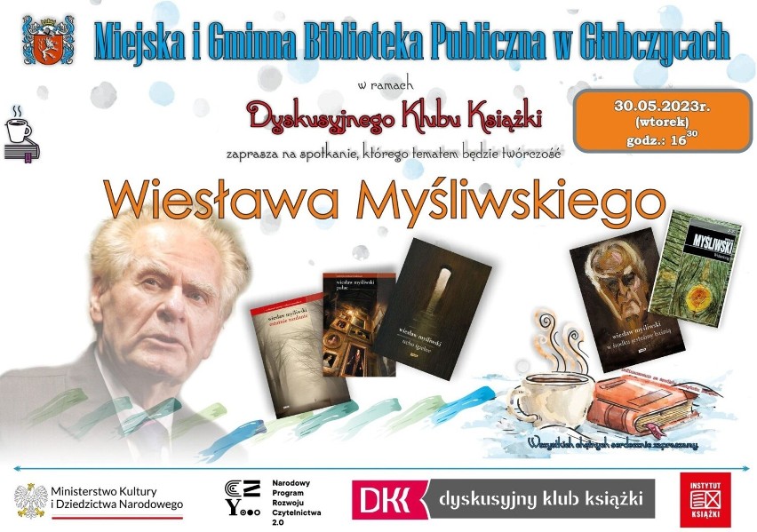 Głubczycka biblioteka zaprasza: Kalicińska, Podruczny, Myśliwski. Spotkanie autorskie oraz dyskusja w ramach DKK