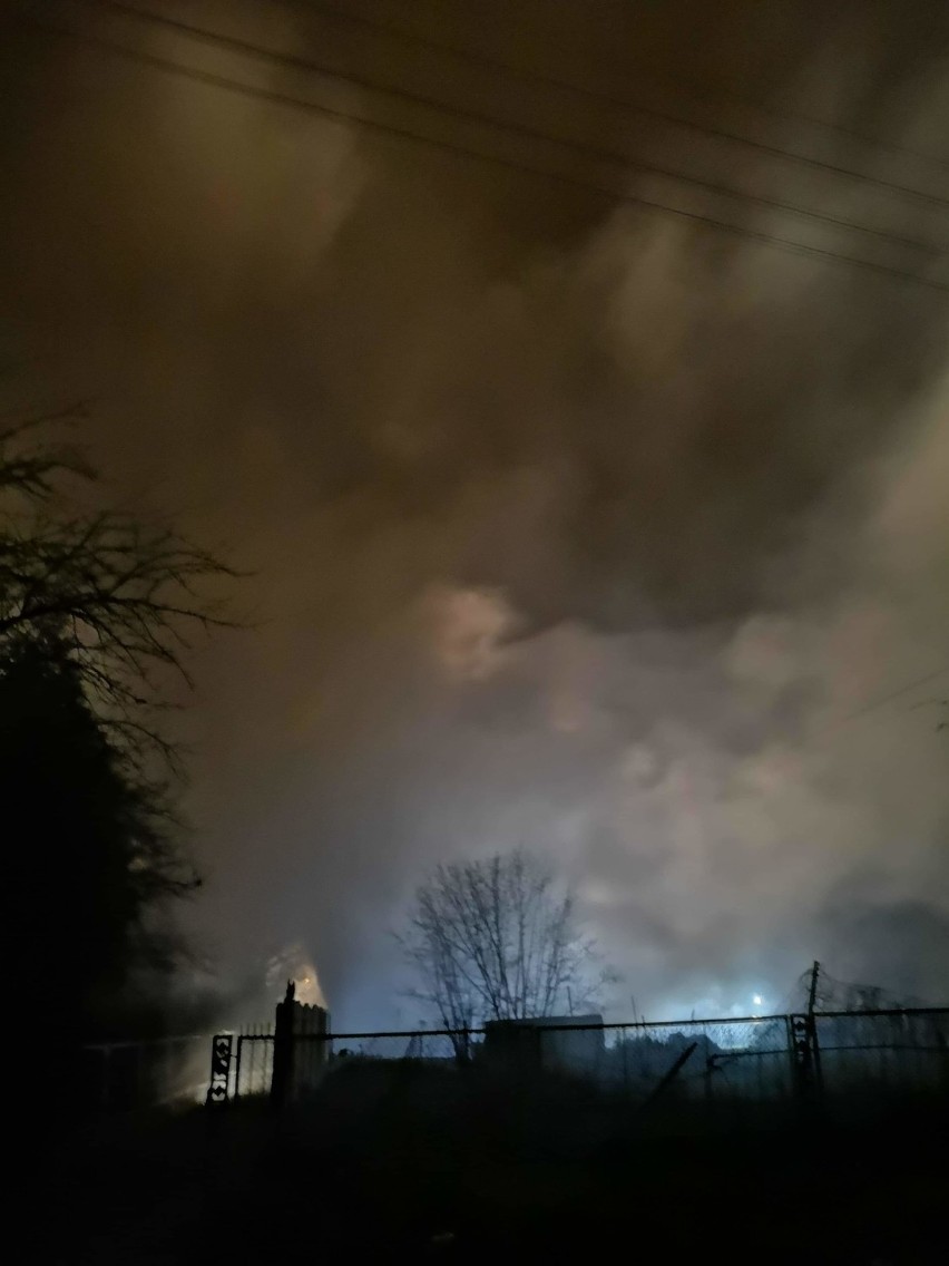 Pożar budynku gospodarczego w Sycowie na ul. Kościuszki