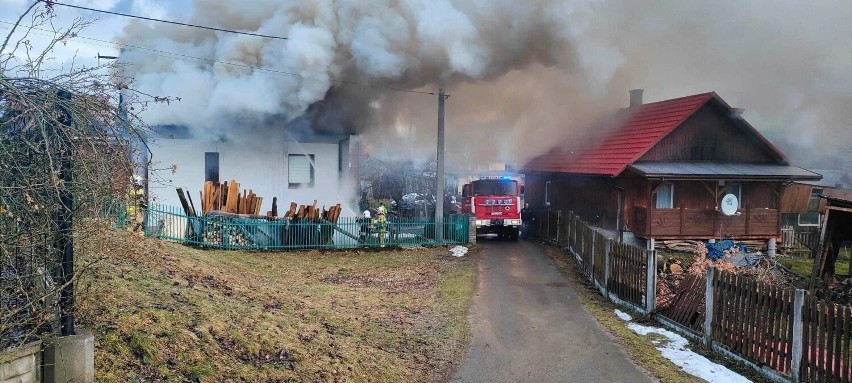Pożar budynku mieszkalnego w Sopotni Wielkiej
