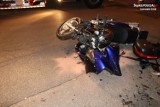 Wypadek motocyklisty w Jastrzębiu. Najpierw wyprzedzał na przejściu dla pieszych, a później zderzył się z peugeotem. Odniósł spore obrażenia