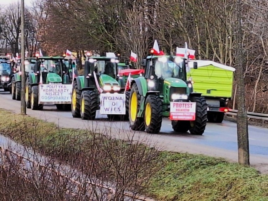 Rolnicy z gminy Prabuty wyjechali na ulice.