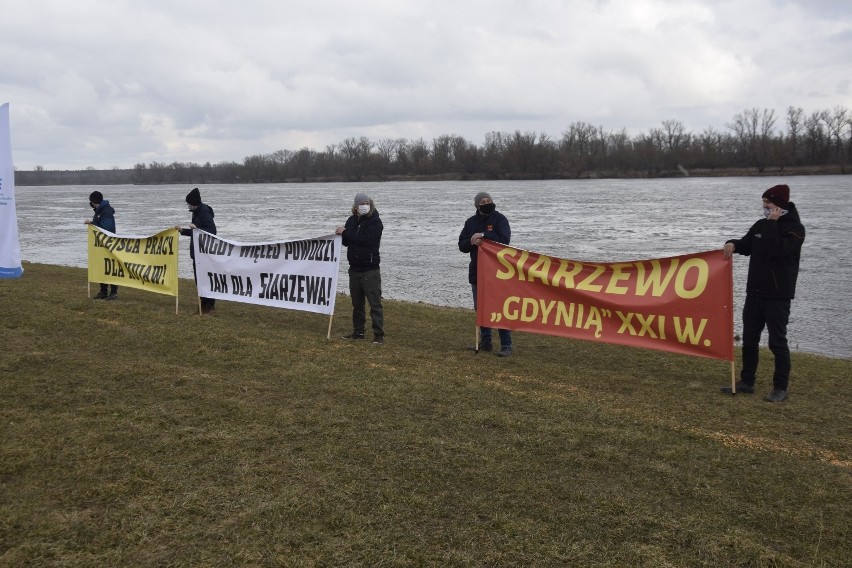 Konferencja prasowa z udziałem lokalnych samorządowców i...