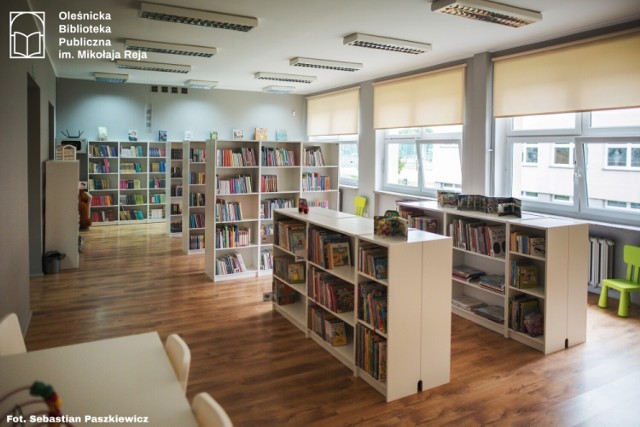 Tak teraz prezentują się wnętrza biblioteki "Pod Pegazem" w Oleśnicy