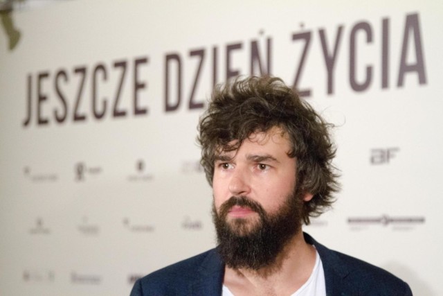 Damian Nenow w czasie premiery filmu "Jeszcze dzień życia"