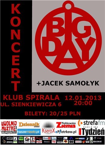 Big Day i Janek Samołyk zagrają w sobotę w piotrkowskiej Spirali