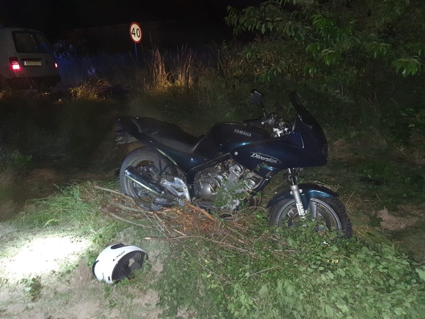 Wypadek motocyklisty w Czerwonej Wodzie