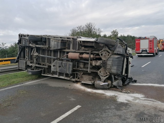 Wypadek na autostradzie A4.