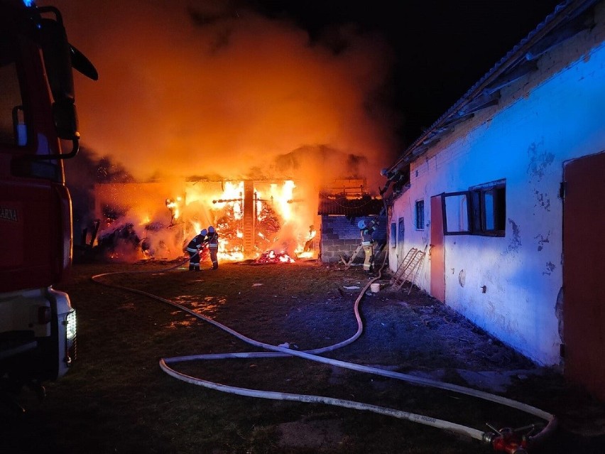 Pożar w Wójcinie w gminie Paradyż