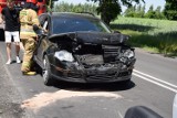 Zderzenie trzech aut na trasie Skierniewice - Rawa Mazowiecka