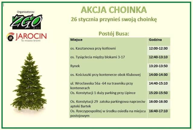 Akcja Choinka w Jarocinie: 26 stycznia będą zbierać choinki