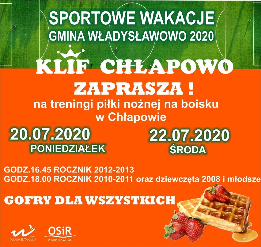 Sportowe wakacje w gminie Władysławowo - też z piłką nożną....
