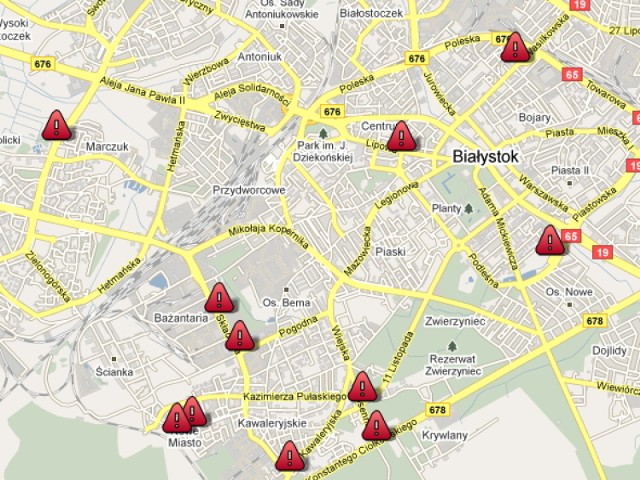 Gdzie, według Was w Białymstoku jest niebezpiecznie? Prześlijcie nam lokalizacje takich miejsc - zaznaczymy je na mapie